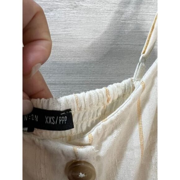 NEW Cotton On Linen Woven Beth Button Front Midi‎ Dress XXS - Picture 6 of 6